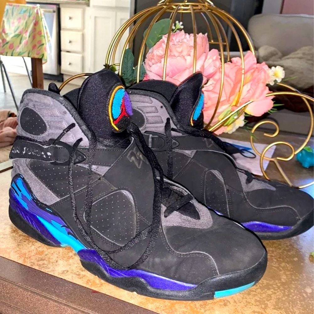 Jordan 8 aqua black